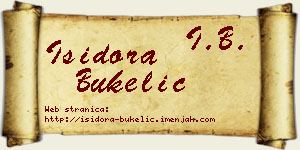 Isidora Bukelić vizit kartica